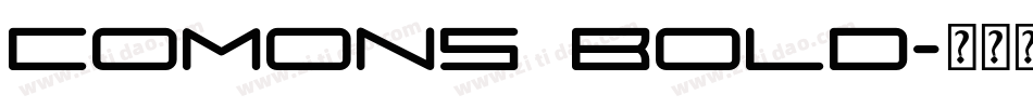 Comons Bold字体转换